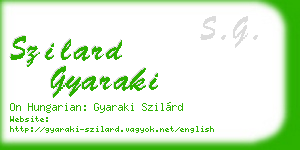 szilard gyaraki business card